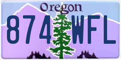 OR license plate 874WFL