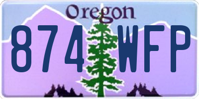 OR license plate 874WFP