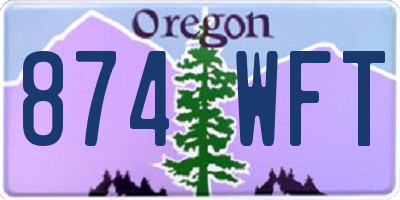 OR license plate 874WFT