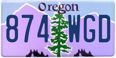 OR license plate 874WGD
