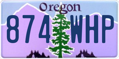 OR license plate 874WHP