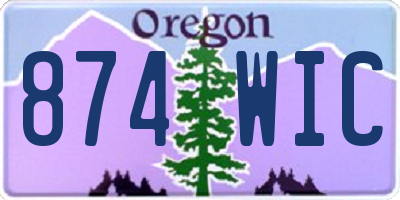 OR license plate 874WIC