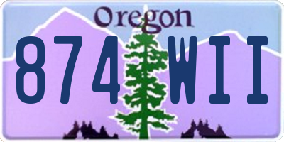 OR license plate 874WII