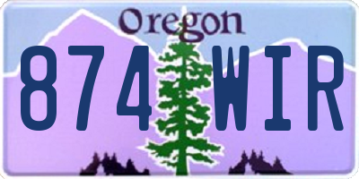 OR license plate 874WIR