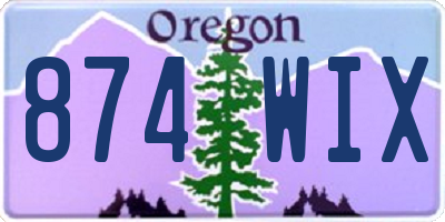 OR license plate 874WIX