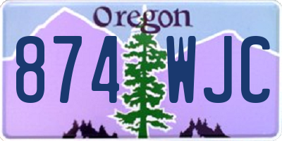 OR license plate 874WJC