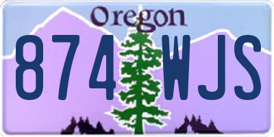 OR license plate 874WJS