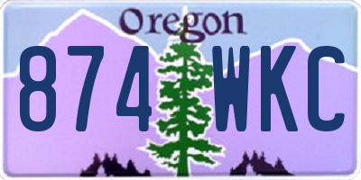 OR license plate 874WKC