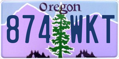 OR license plate 874WKT