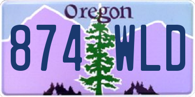 OR license plate 874WLD