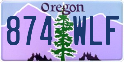 OR license plate 874WLF