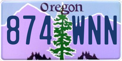 OR license plate 874WNN