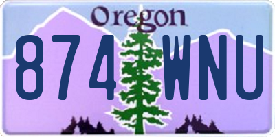 OR license plate 874WNU