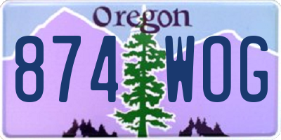 OR license plate 874WOG
