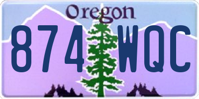 OR license plate 874WQC