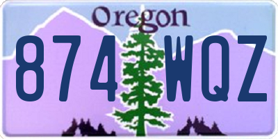 OR license plate 874WQZ