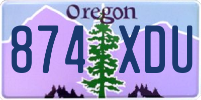 OR license plate 874XDU