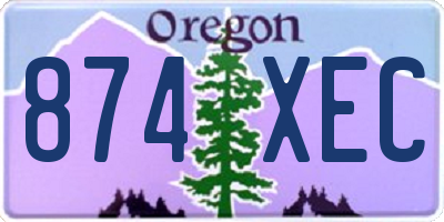 OR license plate 874XEC