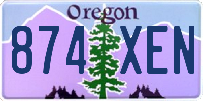 OR license plate 874XEN
