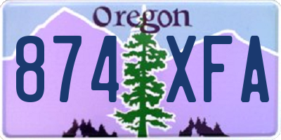 OR license plate 874XFA
