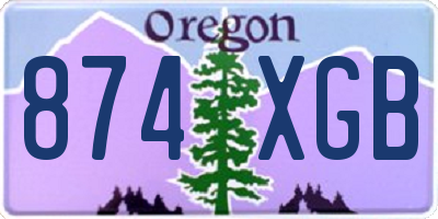 OR license plate 874XGB