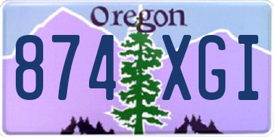 OR license plate 874XGI