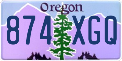 OR license plate 874XGQ