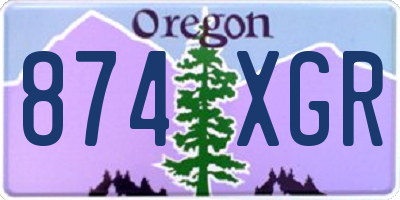OR license plate 874XGR