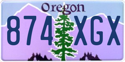 OR license plate 874XGX