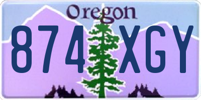 OR license plate 874XGY