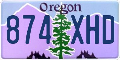 OR license plate 874XHD