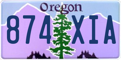 OR license plate 874XIA