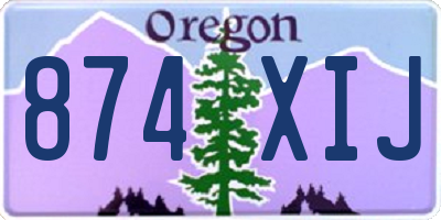 OR license plate 874XIJ
