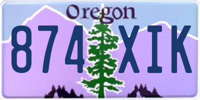 OR license plate 874XIK
