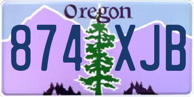 OR license plate 874XJB