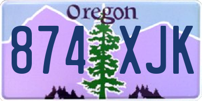 OR license plate 874XJK