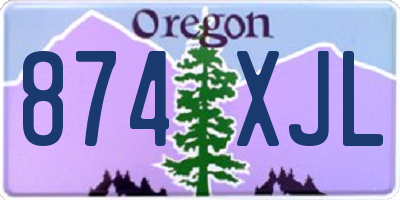 OR license plate 874XJL
