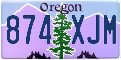 OR license plate 874XJM