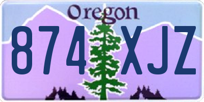 OR license plate 874XJZ
