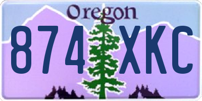 OR license plate 874XKC