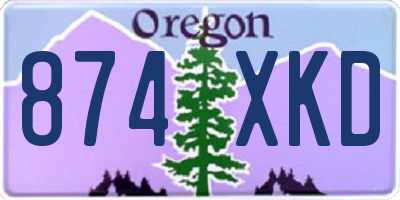 OR license plate 874XKD