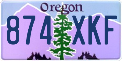 OR license plate 874XKF