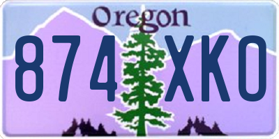 OR license plate 874XKO