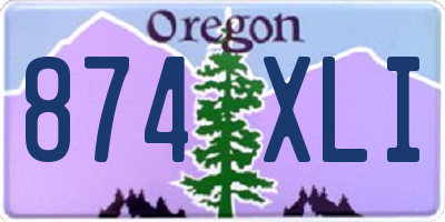 OR license plate 874XLI