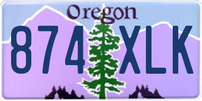 OR license plate 874XLK