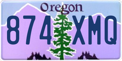 OR license plate 874XMQ