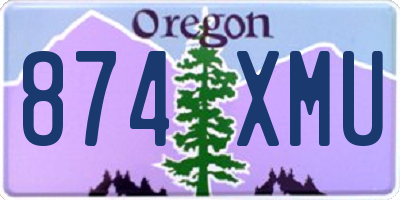 OR license plate 874XMU