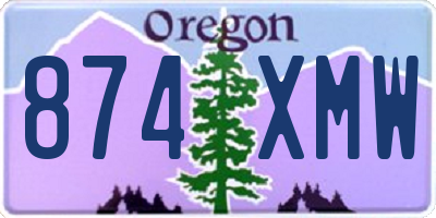 OR license plate 874XMW