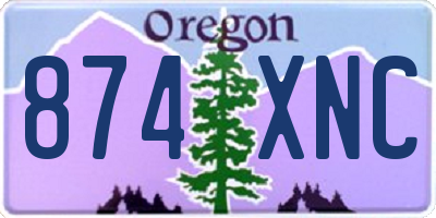 OR license plate 874XNC