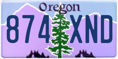 OR license plate 874XND